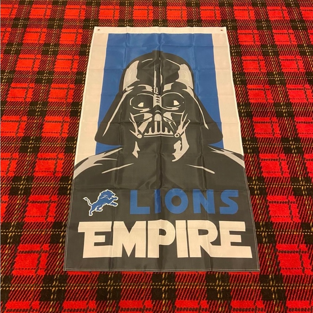 Brand new Detroit Lions banner flag